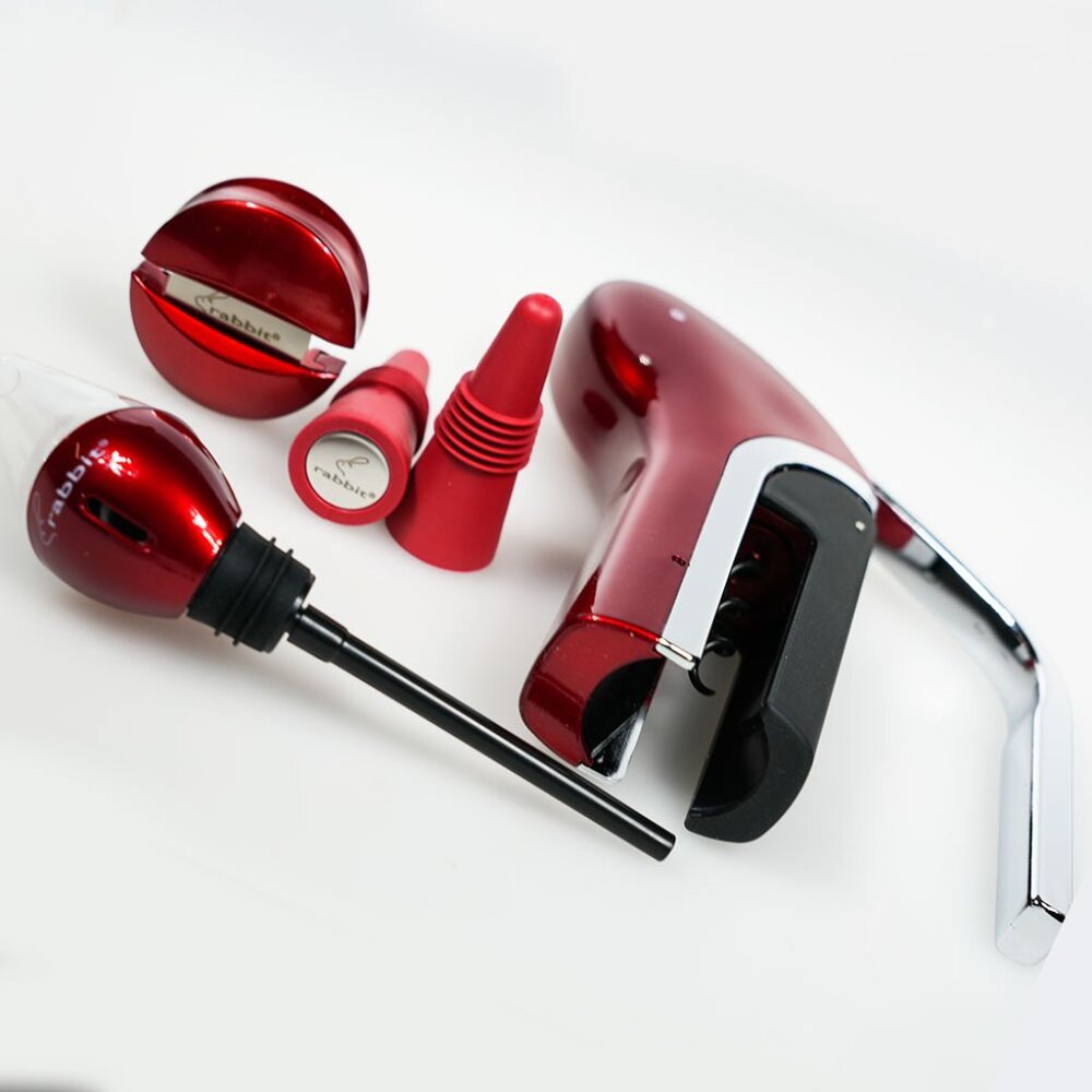 NIB Rabbit Wine Tool Set – Red Metallic Finish - Picture 3 of 3